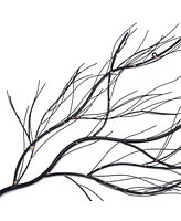 LuxenHome Black with Gold Metal Branch Wall Decor