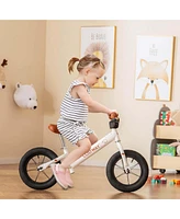 Costway 12 Inch Toddler Balance Bike No Pedal Training Bicycle with Inflatable Rubber Tires