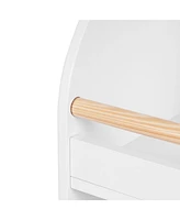 LuxenHome Children's Multi-Functional 3-Shelf Bookcase Toy Storage Bin, White