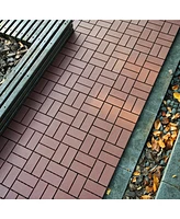 Plastic Interlocking Deck Tiles,44 Pack Patio Deck Tiles,12" x12" Square Waterproof Outdoor All Weather Use, Patio Decking Tiles for Poolside Balcony