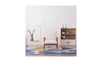Slickblue Retro Simple Single Sofa Chair with Backrest No Buckle Design for Comfortable Seating