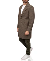 Bagatelle Homme Men's Houndstooth Wool Blend Single-Breasted Topcoat