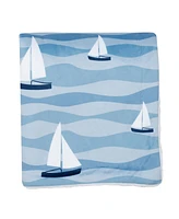 Lambs & Ivy Little Skipper Soft Luxury Nautical Sailboat Fleece Baby Blanket