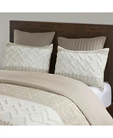 Simplie Fun 3 Piece Cotton Duvet Cover Set with Chenille Tufting