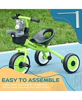 Streamdale Furniture Adjustable Toddler Tricycle: Easy-Grip, Durable, with Basket & Bell