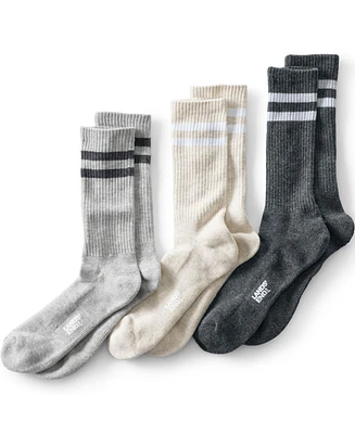 Lands' End Men's Performance Crew Sock 3-Pack