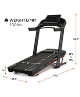 ProForm Carbon Tlx Treadmill for Walking and Running with Built-In Fan and SpaceSaver Design