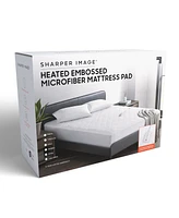 Sharper Image Embossed Microfiber Heated Mattress Pad