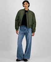 Hugo Women's Solid-Color Relaxed Bomber Jacket