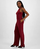 Bar Iii Women's Halter Knit Jumpsuit, Exclusively at Macy's