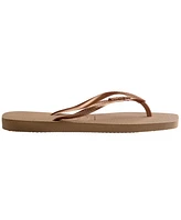 Havaianas Women's Slim Square Logo Metallic Sandals