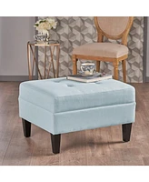 Plush Ottoman with Birch Legs: Comfort, Style