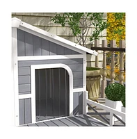 Slickblue Durable and Cozy Dog House for Outdoor Shelter and Pet Comfort