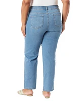 Gloria Vanderbilt Plus Pull-On Straight-Leg Jeans