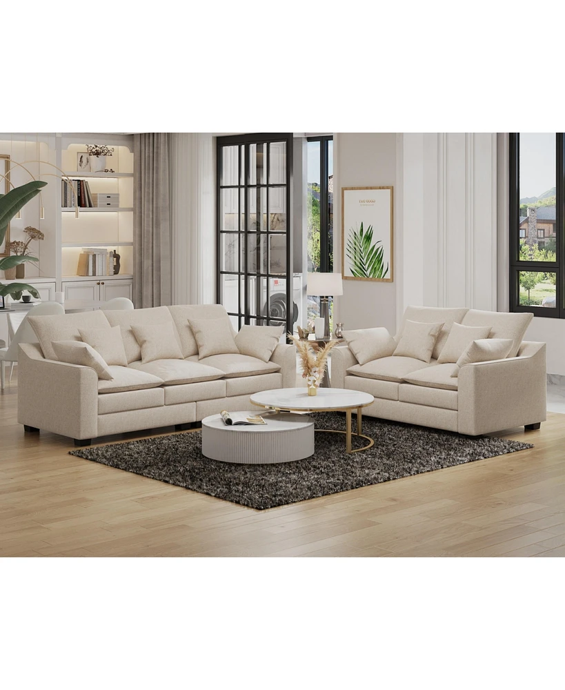 Streamdale Furniture 2 Pieces Sofa Couch 3