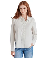 Steve Madden Women's Merida Ruffled Boyfriend Shirt