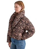 Steve Madden Women's Evy Leopard-Print Puffer Jacket