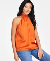 I.n.c. International Concepts Women's Crochet-Trim Halter Top, Exclusively at Macy's