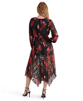 Steve Madden Women's Floral-Print Pleated Midi Dress