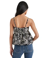 Steve Madden Women's Bodi Floral Brocade Peplum Top