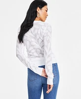 I.n.c. International Concepts Women's Jacquard Sweater, Exclusively at Macy's