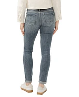 Silver Jeans Co. Women's Boyfriend Mid Rise Slim Leg Jeans