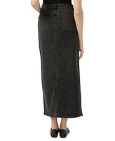 Silver Jeans Co. Women's Front-Slit Maxi Jean Skirt