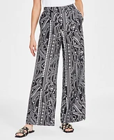 I.n.c. International Concepts Petite High-Rise Drape Wide-Leg Pants, Exclusively at Macy's