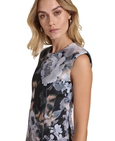 Calvin Klein Petite Sleeveless Floral Sheath Dress