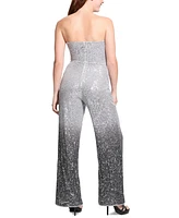 Guess Women's Gini Strapless Ombre Sequin Jumpsuit