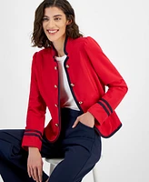 Tommy Hilfiger Women's Open-Front Long-Sleeve Band Jacket