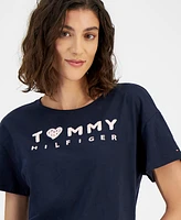 Tommy Hilfiger Women's Boxy Logo-Graphic Cotton T-Shirt