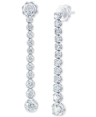 Diamond Graduated Linear Drop Earrings (1-1/2 ct. t.w.) in 14k White Gold