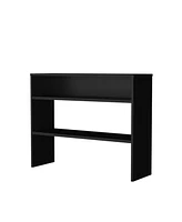 Fm Furniture Vail Console table in melamine with open storage,black