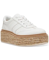 Dv Dolce Vita Women's Barkley Raffia Platform Lace-Up Sneakers