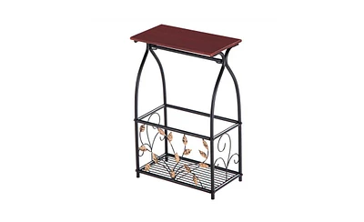 Slickblue Multifunctional Bathroom Table / Interior Side Table Tissue Magazine Rack A