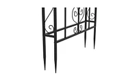 Slickblue Double Layer Iron Art Arc Top Stylish and Durable Decorative Piece for Home or Garden