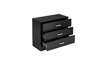 Slickblue Simple Wooden 3-Drawer Dresser Stylish Storage Solution for Any Room