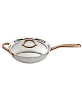 BergHOFF Ouro Gold 11Pc 18/10 Stainless Steel Cookware Set, Ss Lids, Rose Gold Handles