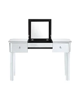 Inspired Home Isla Mirrored Makeup Vanity Table 2 Drawers and Lift