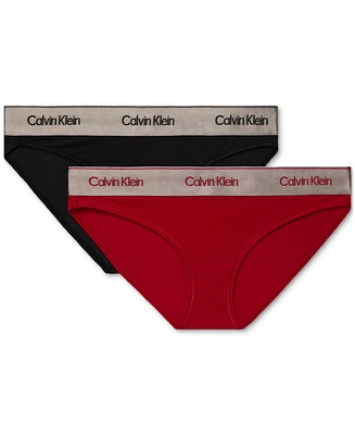 Calvin Klein Women's 2-Pk. Modern Cotton Holiday Bikini Underwear QF8286