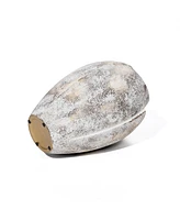 LuxenHome Modern Marble White 12.2-Inch Tall Stoneware Table Vase