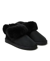 Dearfoams Fireside By Women's Perth Genuine Shearling Foldover Boot