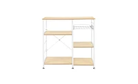 Slickblue 3-Tier Kitchen Baker's Rack with Utility Storage, Microwave Oven Stand, and Workstation Shelf