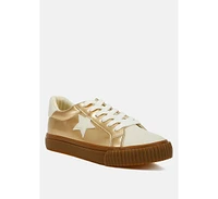 London Rag Jumping jacks Metallic Faux Leather Star Sneakers