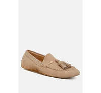 Rag & Co Kipstar Suede Round Toe Tassel Loafers