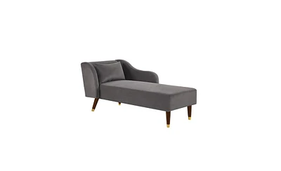 Slickblue Modern Velvet Upholstered Chaise Lounge Chair Stylish and Comfortable Seating Solution