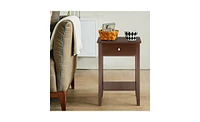 Slickblue Two-layer Bedside Table Coffee Table with Drawer Coffee