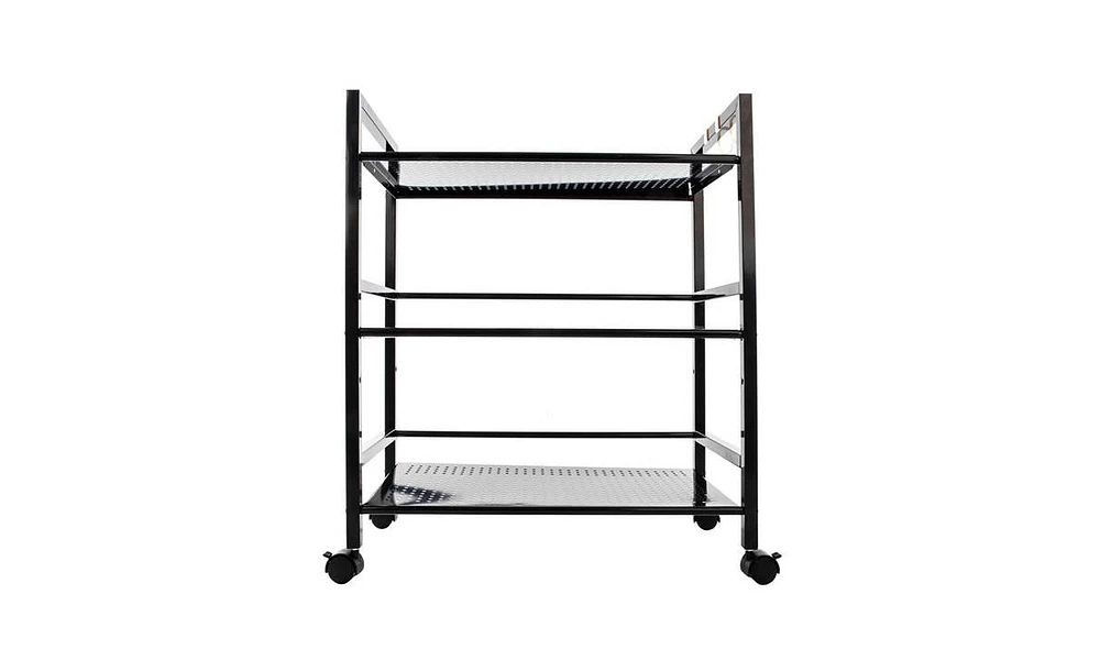 Slickblue Widened 3-Tier Multi-Functional Storage Cart for Efficient Organization and Easy Access