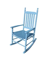 Slickblue Wooden Porch Rocker Chair for Relaxing Outdoor Comfort – Durable Design Patios, Porches, and Gardens